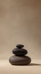 Harmonious Balance: Zen Stones Symbolizing Tranquility and Inner Peace