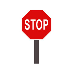 STOP Sign Post – Red Octagon Traffic Sign on Pole