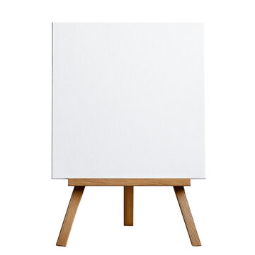Blank Canvas on Wooden Easel for Art Display and Creative Projects