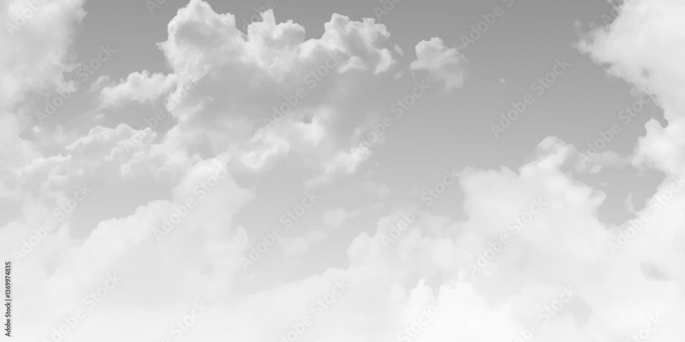 Poster clouds in the white sky. weather. cloudy sky. dramatic cloudy sky as abstract background.