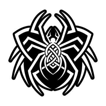 A glyph style icon of kikimora spider symbol