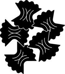 Farfalle silhouette vector