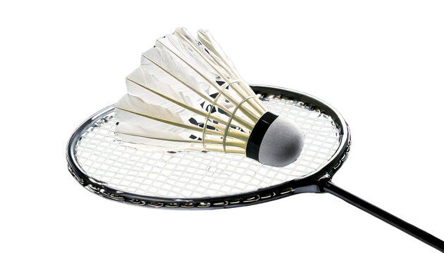A badminton racket isolated on transparent background