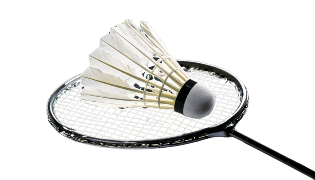  A badminton racket isolated on transparent background