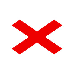 Obraz premium Diagonal Red X Mark – Prohibition or Close Symbol