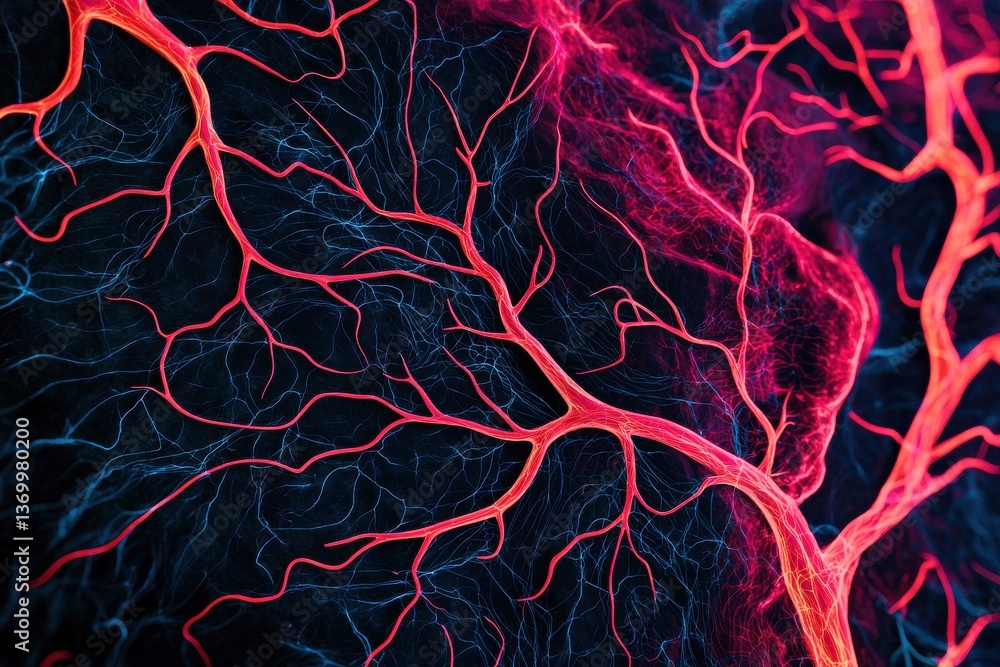 Poster exploring neural networks digital art abstract visualization creative environment close-up view scie