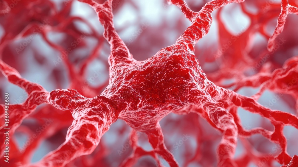 Poster neural activity visualization laboratory scientific image digital environment close-up view brain fu