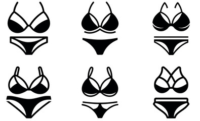 Collection of Trendy Women's Bikini Tops and Bottoms