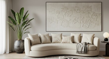 Living Room Corner with Plant