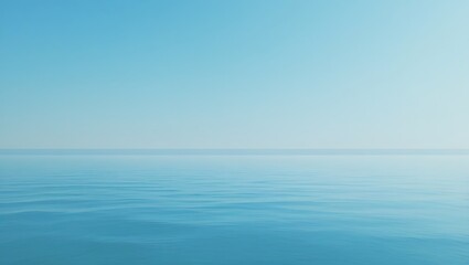 Fototapeta premium Gentle Blue Sky Gradient with Soft Clouds Backgro