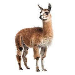 Obraz premium Llama Isolated on White Background