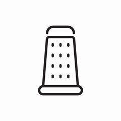 Cheese grater kitchen tool icon vector sign
