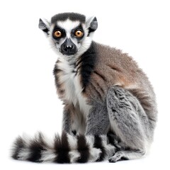 Obraz premium Lemur Isolated on White Background