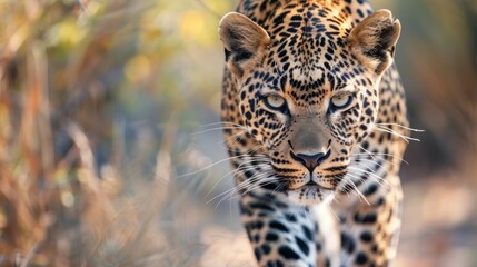 Obraz premium Leopard Isolated on White Background