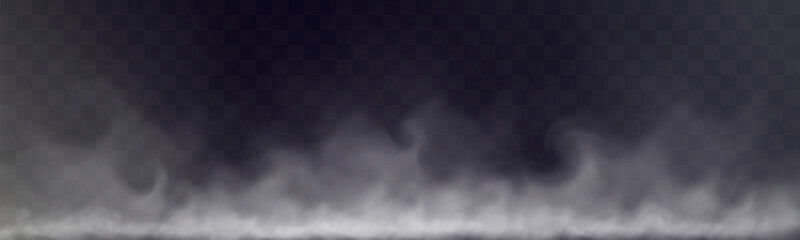 White smoke, vape, fog, smog. Illustration of smoke on a transparent background.
