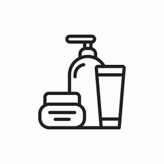 Cleaning spray bottle supplies icon vector sign