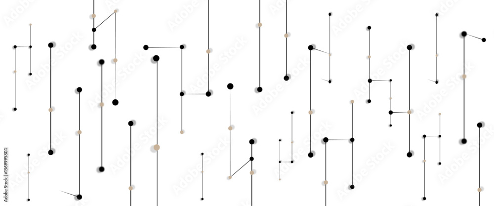 Poster Abstract background with connected black dots and thin white lines.