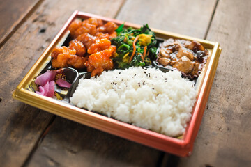 唐揚げと麻婆豆腐のお弁当