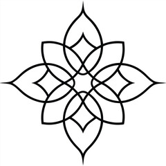 Floral vector illustration of a black and white rose, a nature-inspired design element