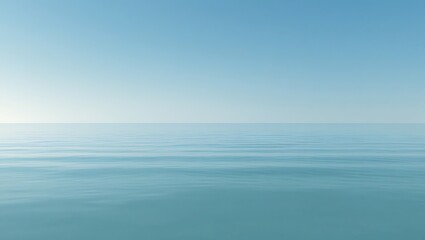 Obraz premium Gentle Blue Sky Gradient with Soft Clouds Backgro