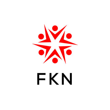 FKN creative minimalist letter logo.
