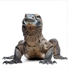 Obraz premium Komodo Dragon Isolated on White Background