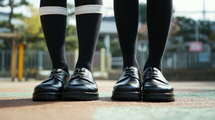 Students engaging in physical activity school playground photography outdoor eye-level youth and education