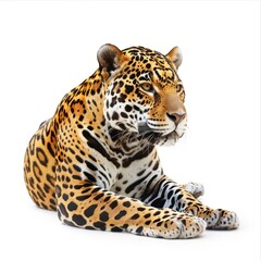 Obraz premium Jaguar Isolated on White Background