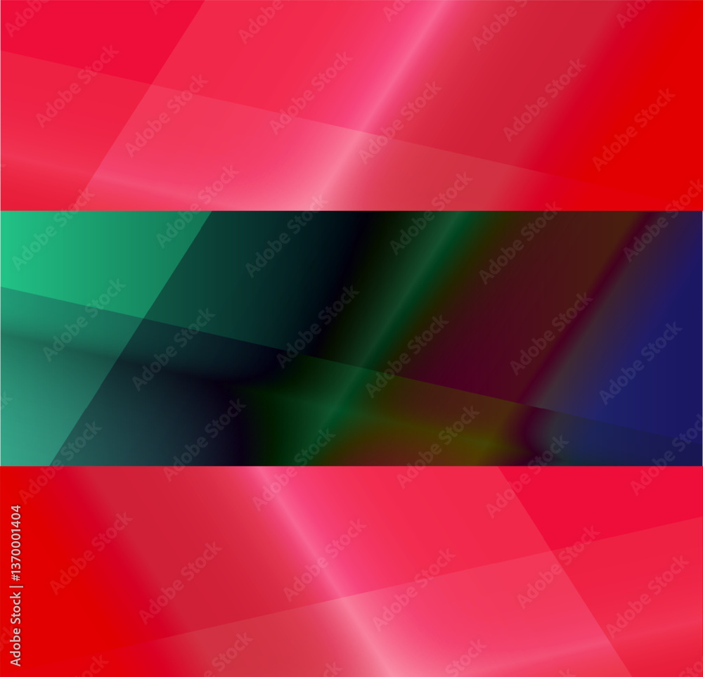 Poster horizontal vector illustration of a multicolored background with three horizontal divisions