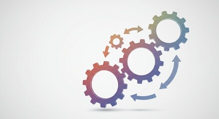 Interlocking Gears Teamwork Process Workflow Mechanism Technology Business Industry Cooperation