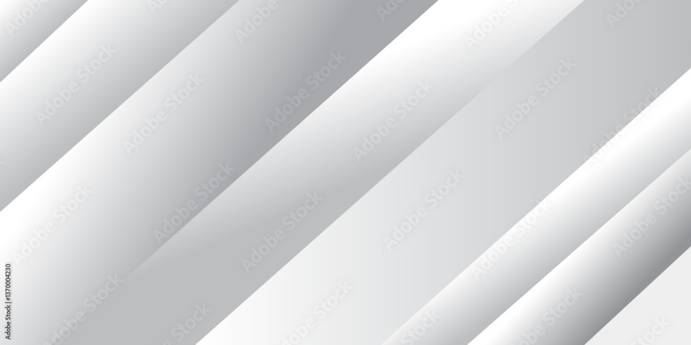 Poster modern white gray abstract web banner background creative design with stripe lines and minimal geome