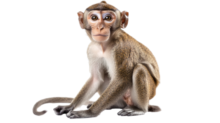 Playful monkey posing for the camera jungle habitat wildlife photography natural setting close-up view animal behavior