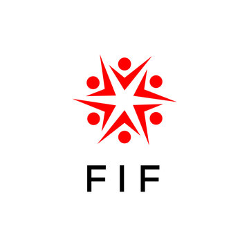 FIF creative minimalist letter logo.