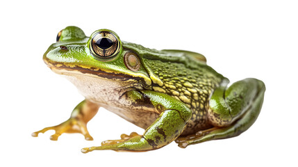 Naklejka premium Common frog in natural habitat gigapixel quality macro view nature environment