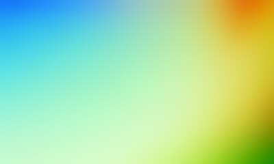 Abstract blurred background image of blue, green, yellow colors gradient used as an illustration. Designing posters or advertisements.