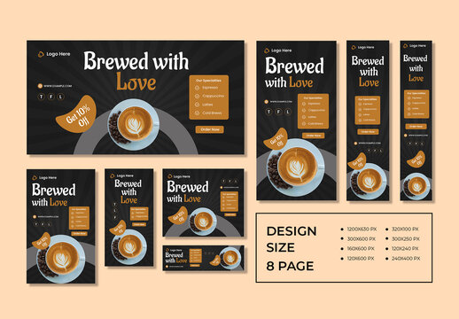 Coffee Place Shop  Banner Template Design