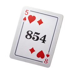 Obraz premium Playing card for poker isolated on transparent background 