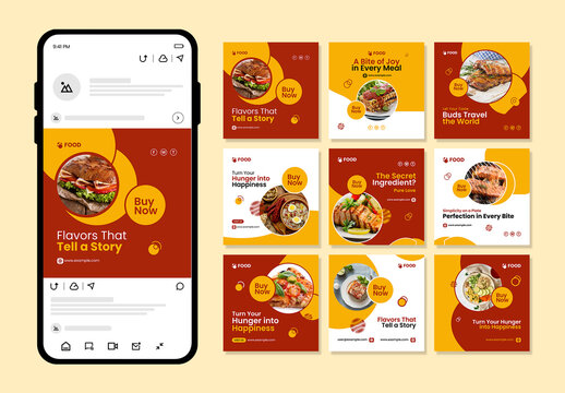 Food Social Media Creative Layouts