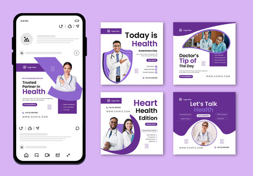 Medical Healthcare Social Media Posts