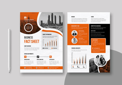 Business Fact Sheet Layout