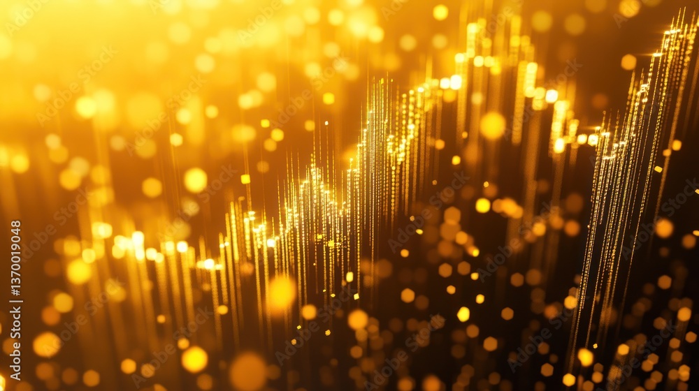 Aufkleber abstract golden chart graph background. possible stock photo use