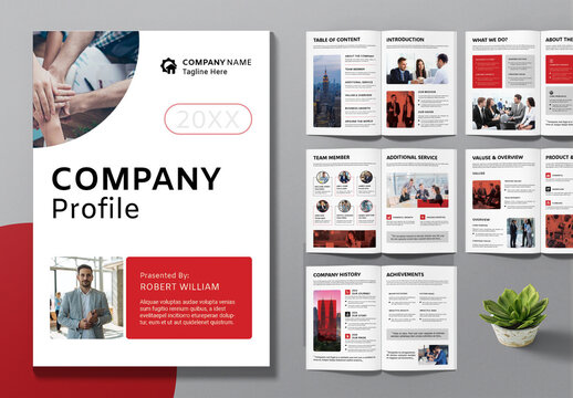 Company Profile Design Template Layout