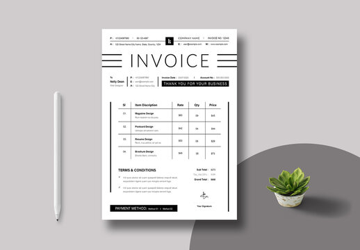 Creative Invoice Template Layout