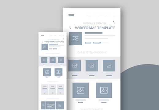 Modern And Creative Wireframe Template Layout