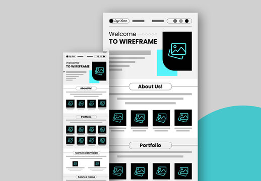 Modern Wireframe Template Layout