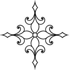 Ornament floral vector swirls create an abstract leaf design