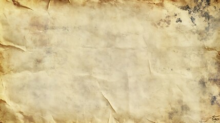 Obraz premium An aged paper texture with yellowed edges and faint ink stains