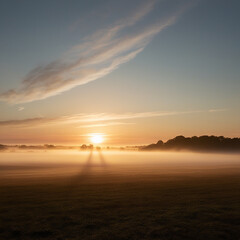 Naklejka premium sunset in the sea