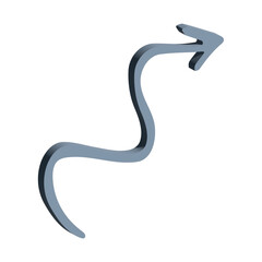 3d arrow symbol. Business clipart. Single element for design