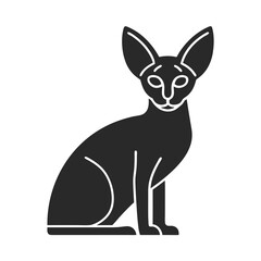 Sphynx Cat icon silhouette vector illustration